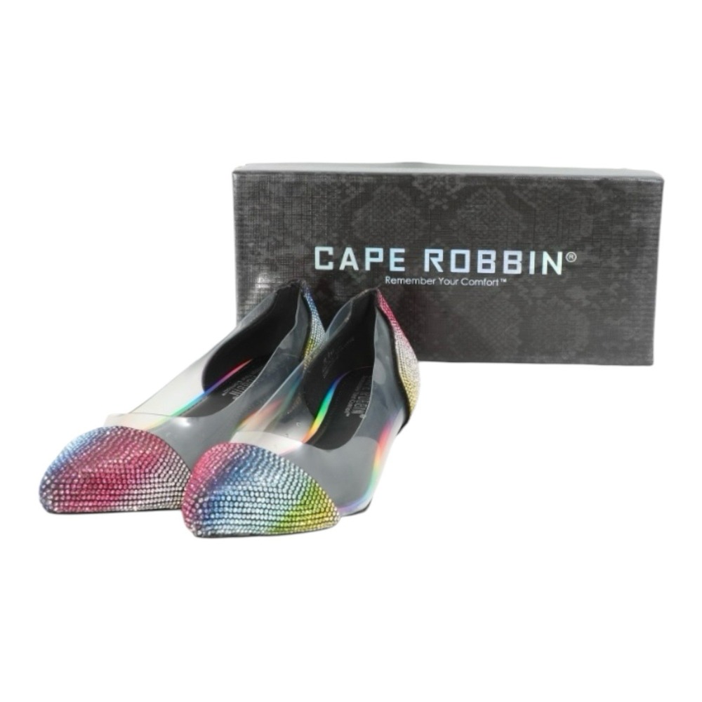 Cape Robbin Rainbow Rhinestone Heeled Pumps